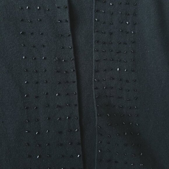 Charter Club Size L Preppy Witchy Cardigan Beading Silk Blend Church Office - Picture 7 of 16